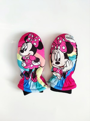 Dívčí zimní rukavice disney MINNIE tmavě růžové