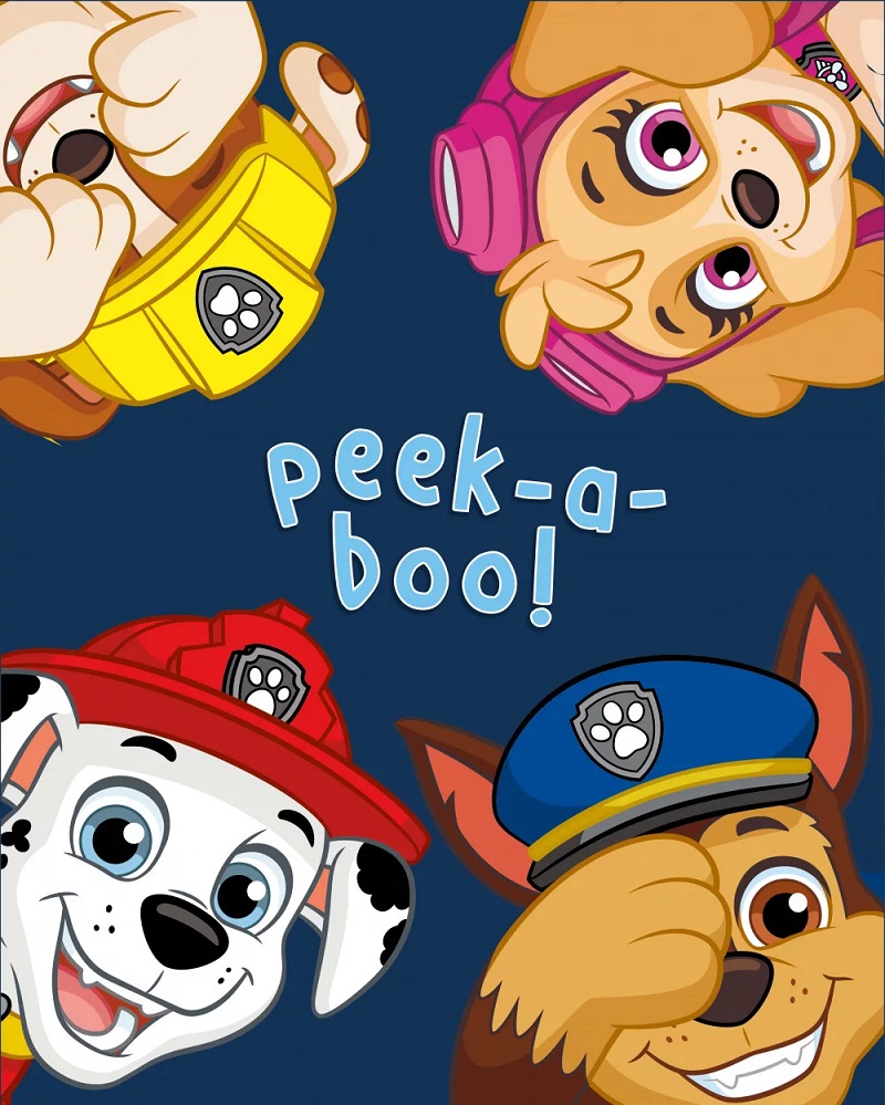 Dětská fleecová deka TLAPKOVÁ PATROLA - peek