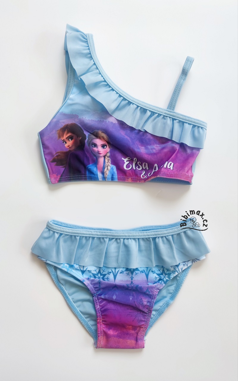 Dívčí dvoudílné plavky FROZEN modré