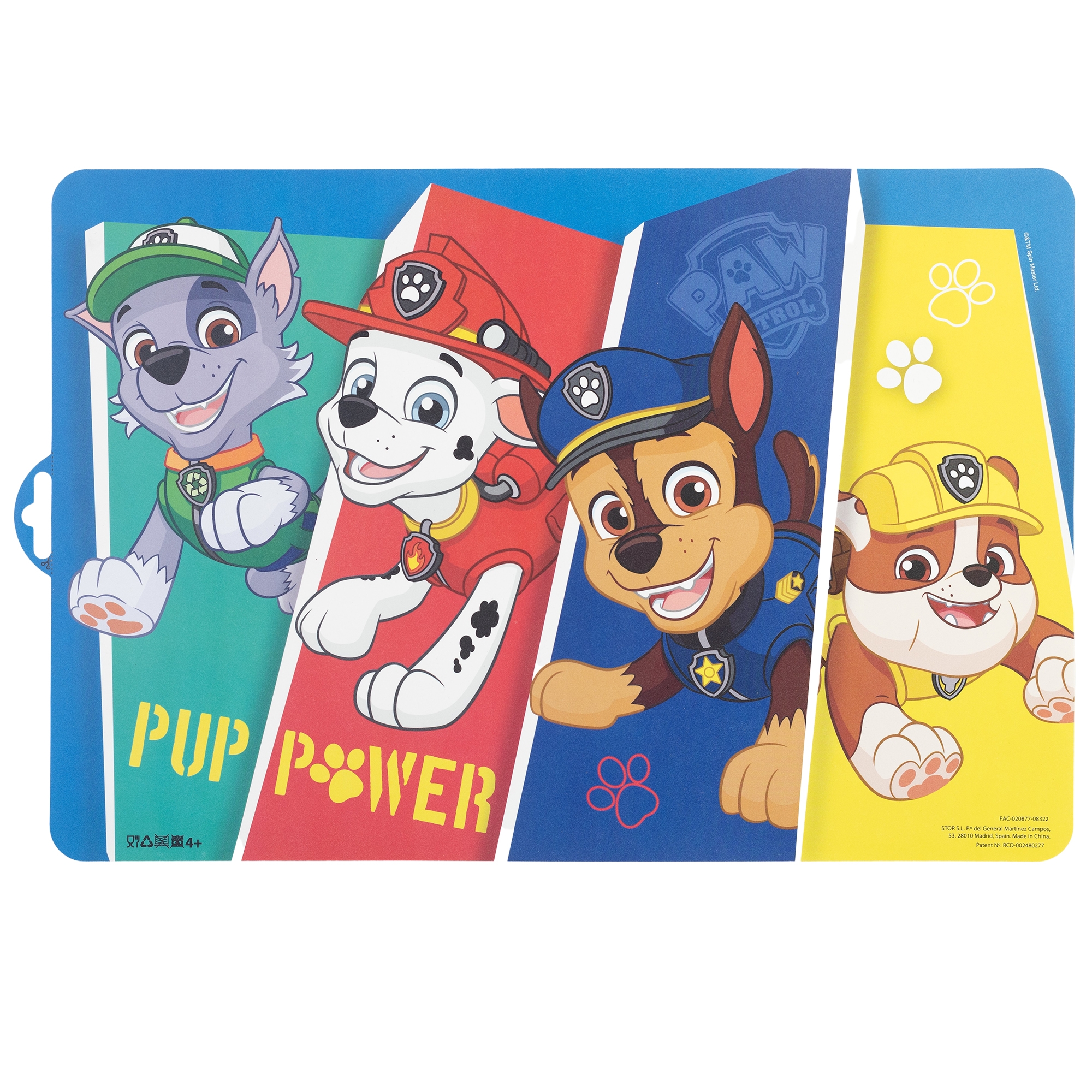 Dětské plastové prostírání TLAPKOVÁ PATROLA - Pup POWER