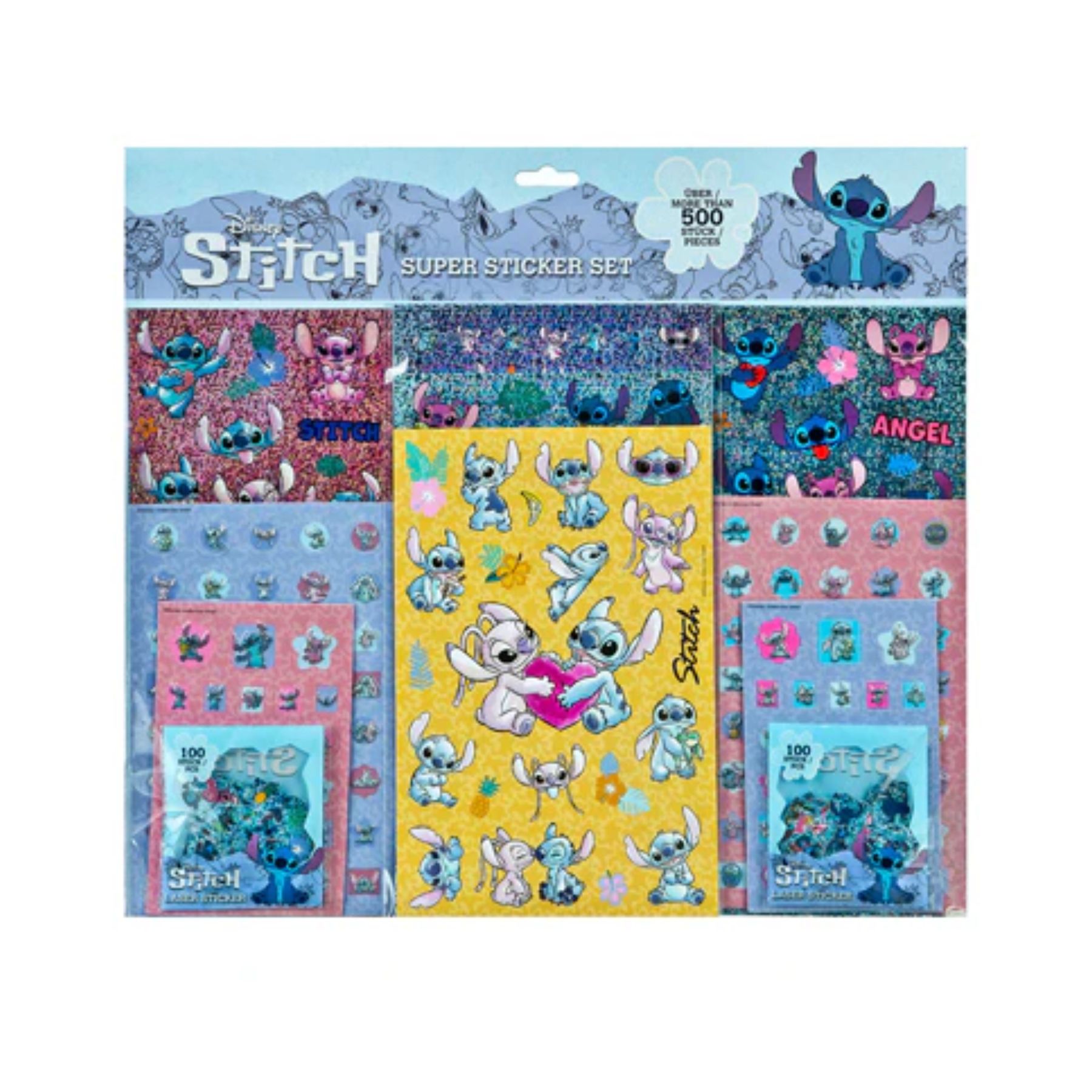 Velké nálepky STITCH - 500 ks