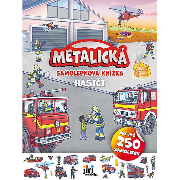 Metalická samolepková knížka Hasiči