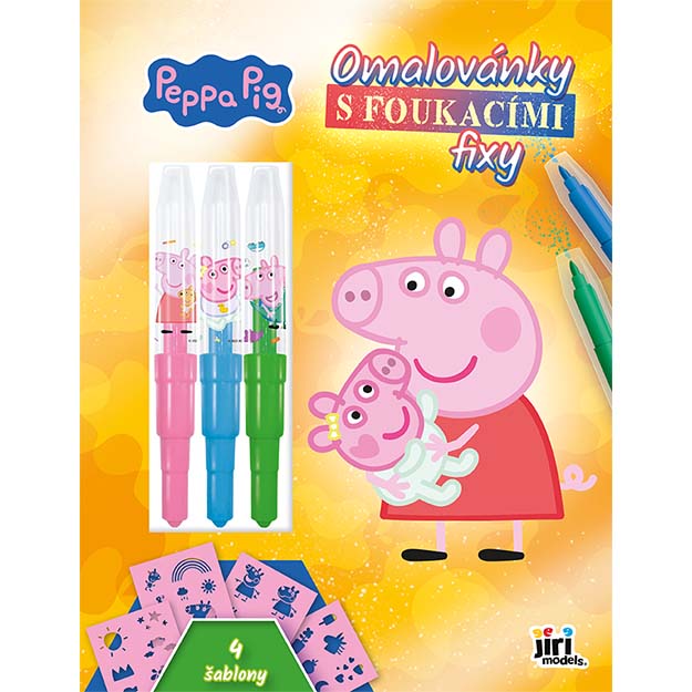 Omalovánky s foukacími fixy - PRASÁTKO PEPPA