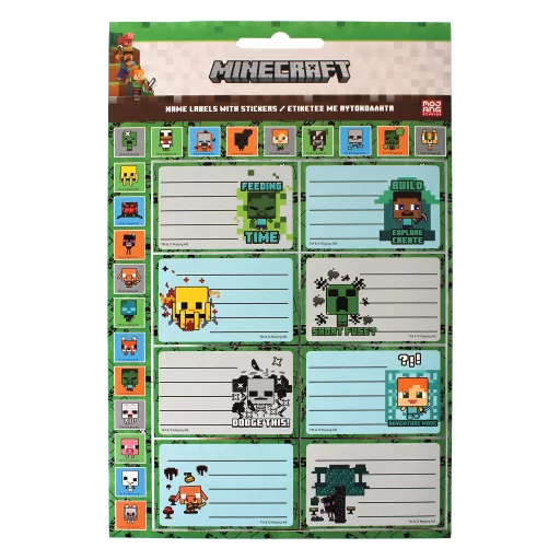 Samolepky na sešity MINECRAFT - M2