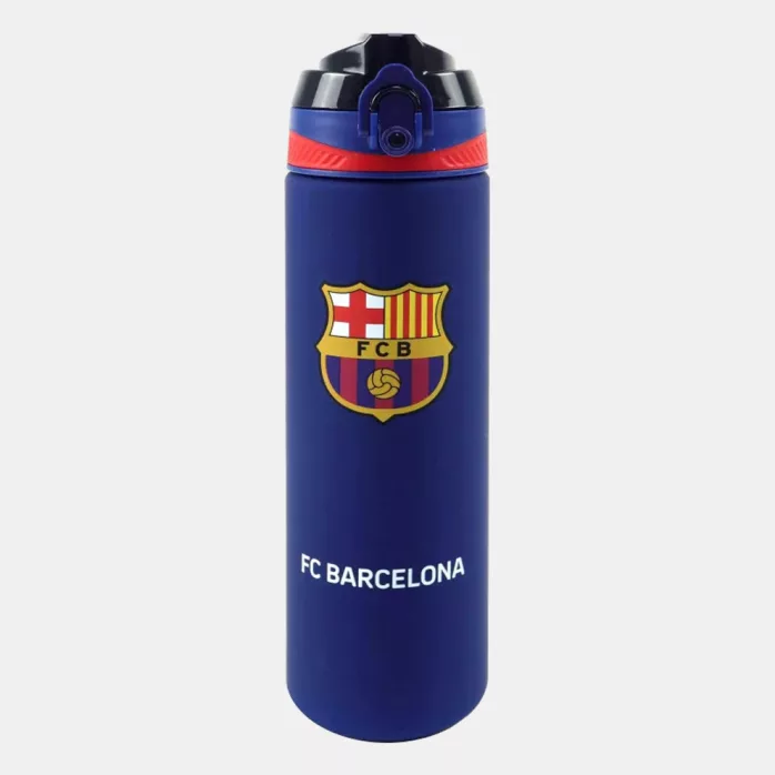 Matná plastová láhev FC Barcelona s brčkem 700 ml