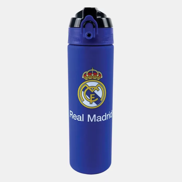 Matná plastová láhev REAL MADRID s brčkem 700 ml