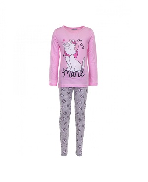 Dívčí pyžamo Disney MARIE CAT - růžovo-šedé
