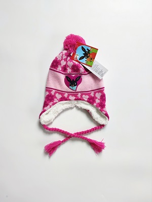 Dívčí zimní čepice BING ušanka - růžová