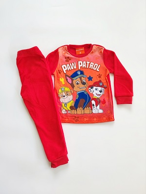 Chlapecké fleecové pyžamo TLAPKOVÁ PATROLA červené