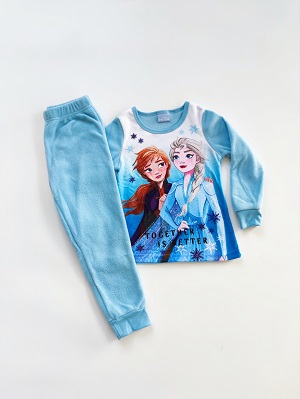 Dívčí fleecové pyžamo FROZEN světle modré