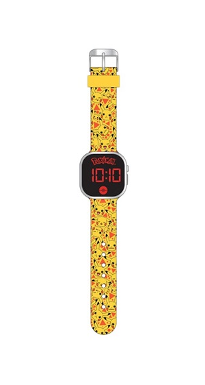 Digitální LED hodinky POKEMON žluté