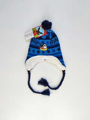 Chlapecká zimní čepice BING ušanka - tmavě modrá