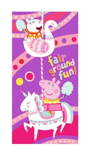 Dětská osuška PRASÁTKO PEPPA fialková