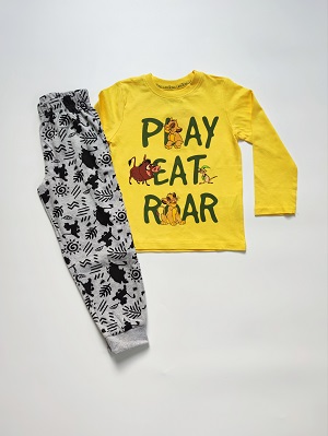 Chlapecké pyžamo LVÍ KRÁL žluté