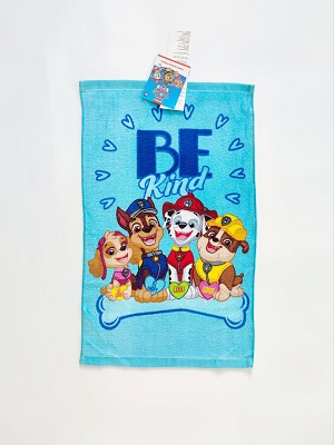 Malý bavlněný ručník TLAPKOVÁ PATROLA - modrý Be KIND