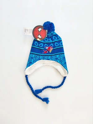 Chlapecká zimní čepice SPIDERMAN ušanka - modrá M2