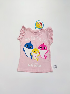 Dívčí tílko BABY SHARK - růžové