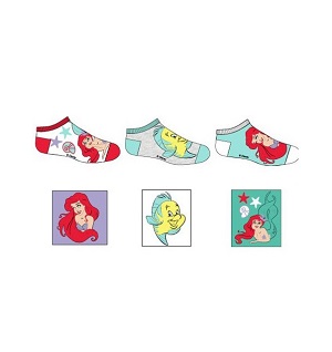 Dívčí kotníčkové ponožky Disney ARIEL - 3 ks B