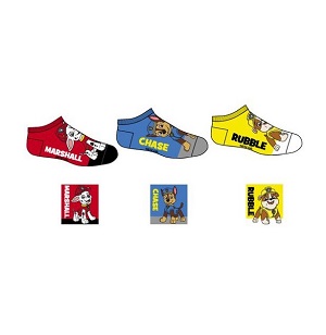 Chlapecké kotníčkové ponožky TLAPKOVÁ PATROLA - 3 ks A