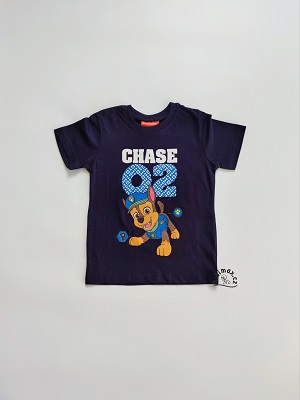 Chlapecké tričko TLAPKOVÁ PATROLA - tm. modré CHASE KR