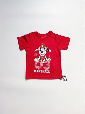 Chlapecké tričko TLAPKOVÁ PATROLA - červené MARSHALL KR