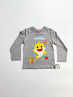 Chlapecké tričko BABY SHARK - šedé DR