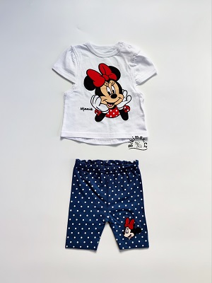Kojenecký letní komplet disney MINNIE bílo/modrý