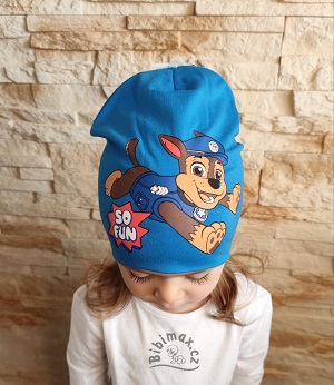Chlapecká čepice TLAPKOVÁ PATROLA -modrá SO FUN