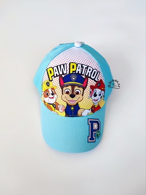 Chlapecká kšiltovka TLAPKOVÁ PATROLA světlý tyrkys