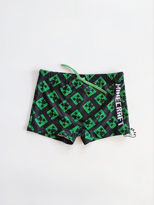 Chlapecké plavky MINECRAFT černo-zelené