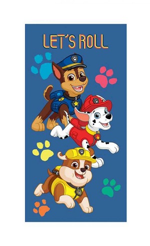 Dětská osuška TLAPKOVÁ PATROLA - modrá LET´S ROLL