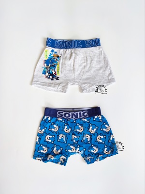 Chlapecké boxerky SONIC - modré/šedé