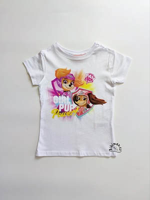 Dívčí tričko TLAPKOVÁ PATROLA - Sky a Liberty - bílé KR