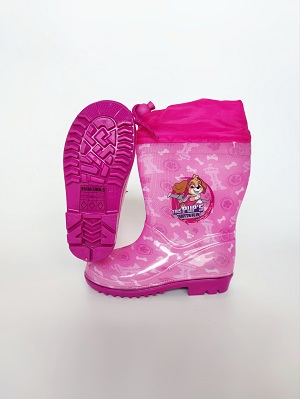 Dívčí holínky TLAPKOVÁ PATROLA světle růžové