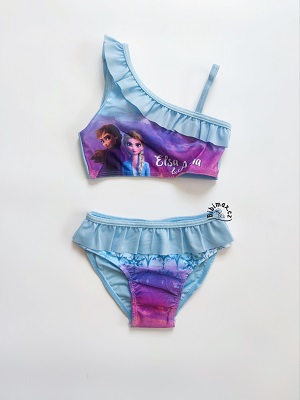 Dívčí dvoudílné plavky FROZEN modré