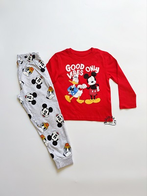 Chlapecké pyžamo disney MICKEY červeno/šedé