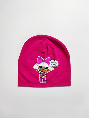 Dívčí podzimní/jarní čepice L.O.L. tmavě růžová