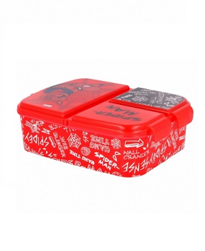 Stor Dělený plastový box na svačinu SPIDERMAN