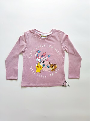 Dívčí tričko POKEMON fialkovo-růžové DR