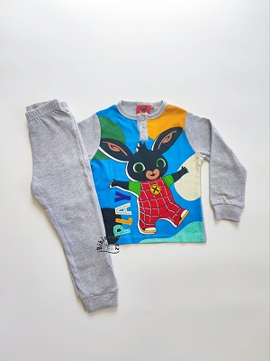 Chlapecké bavlněné pyžamo BING šedé PLAY