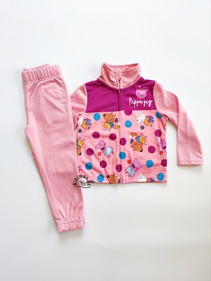 Dívčí tepláková souprava PRASÁTKO PEPPA růžová
