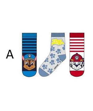 Chlapecké ponožky TLAPKOVÁ PATROLA 3ks - A - M
