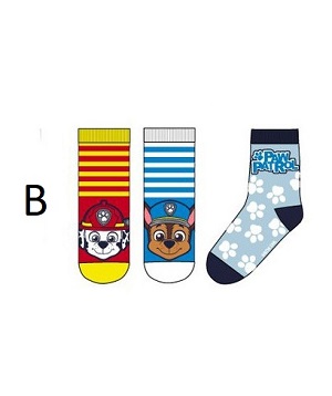 Chlapecké ponožky TLAPKOVÁ PATROLA 3ks - B - M
