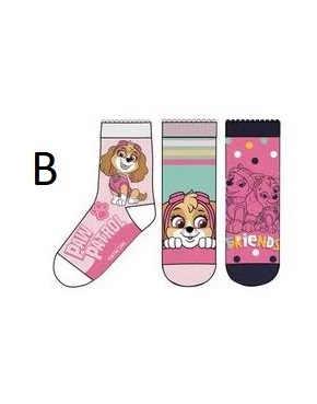Dívčí ponožky TLAPKOVÁ PATROLA 3 ks - B