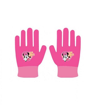 Dívčí pletené rukavice Disney MINNIE světle růžové