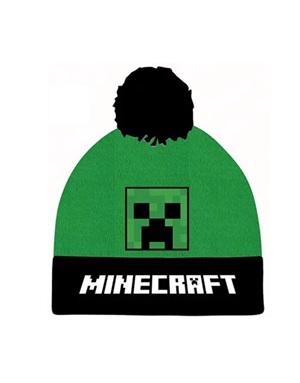 Zimní pletená čepice MINECRAFT - zelená