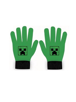 Pletené rukavice MINECRAFT zelené