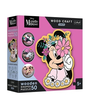 Dřevěné stylové Puzzle Disney MINNIE