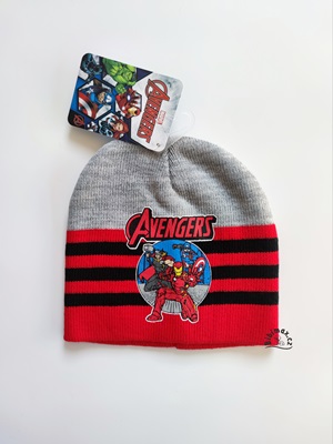 Chlapecká zimní čepice AVENGERS červeno/šedá