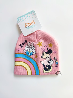 Dívčí kojenecká zimní čepice MINNIE růžová